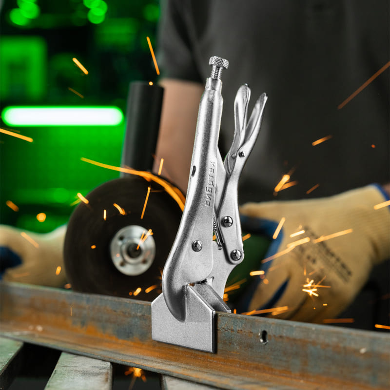 Зажим ручной СИБРТЕХ, для листового металла, с фиксатором, 205мм