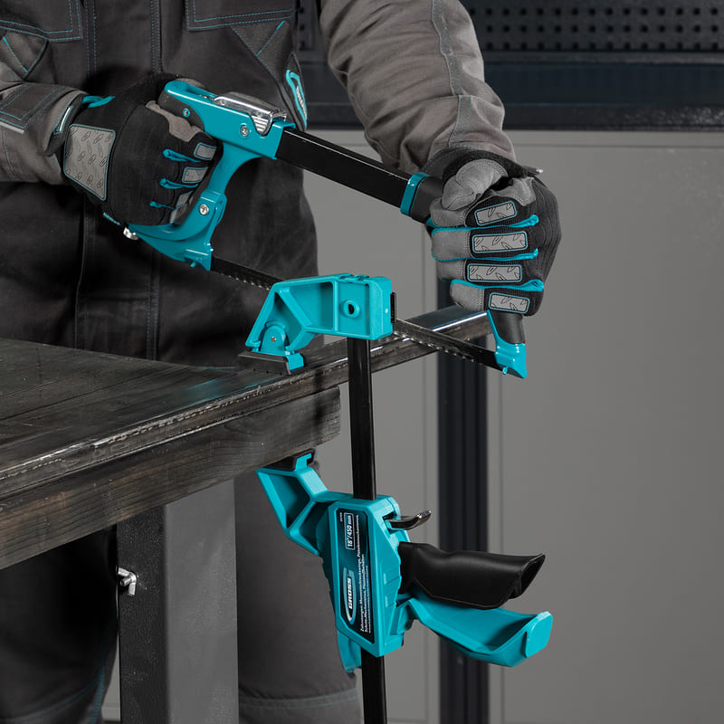 Струбцина GROSS реечная быстрозажимная 450мм (18"), пистолетного типа, пошаговый механизм, пластиковый корпус