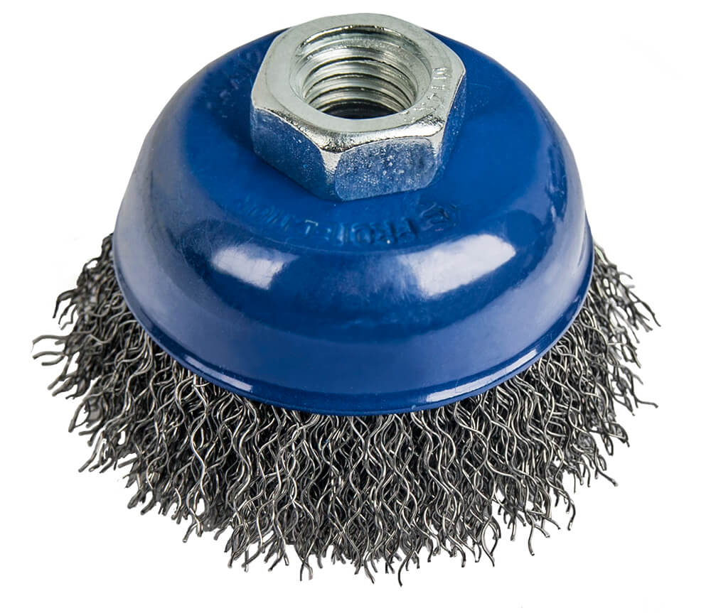 Кордщетка для УШМ ПРАКТИКА чашеобразная витая мягкая 65мм х М14 (пров.0,2мм)