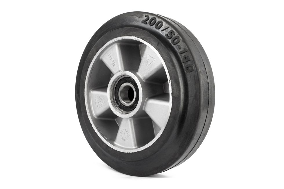 Колесо резиновое 200х50 мм с подшипником для тележек гидравлических BF/WB/RHP/BFS