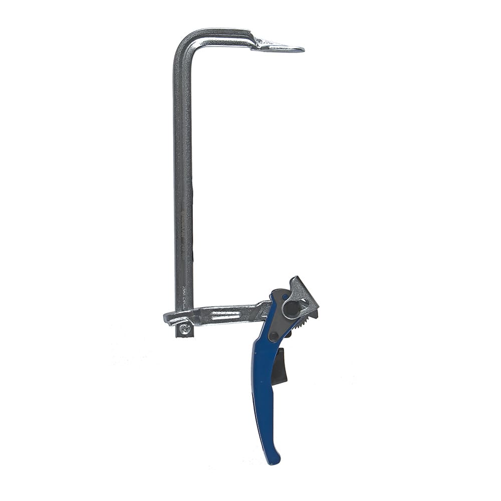 Струбцина F-образная рычажная КОБАЛЬТ 80 х 200мм, кованая, усилие 250кгс