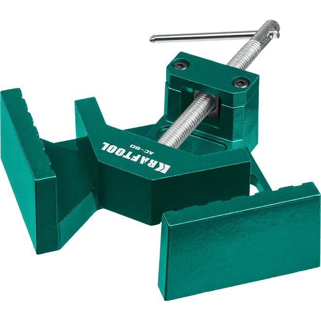 Струбцина угловая KRAFTOOL AC-80, мощная алюминиевая, глубина зажима 70мм