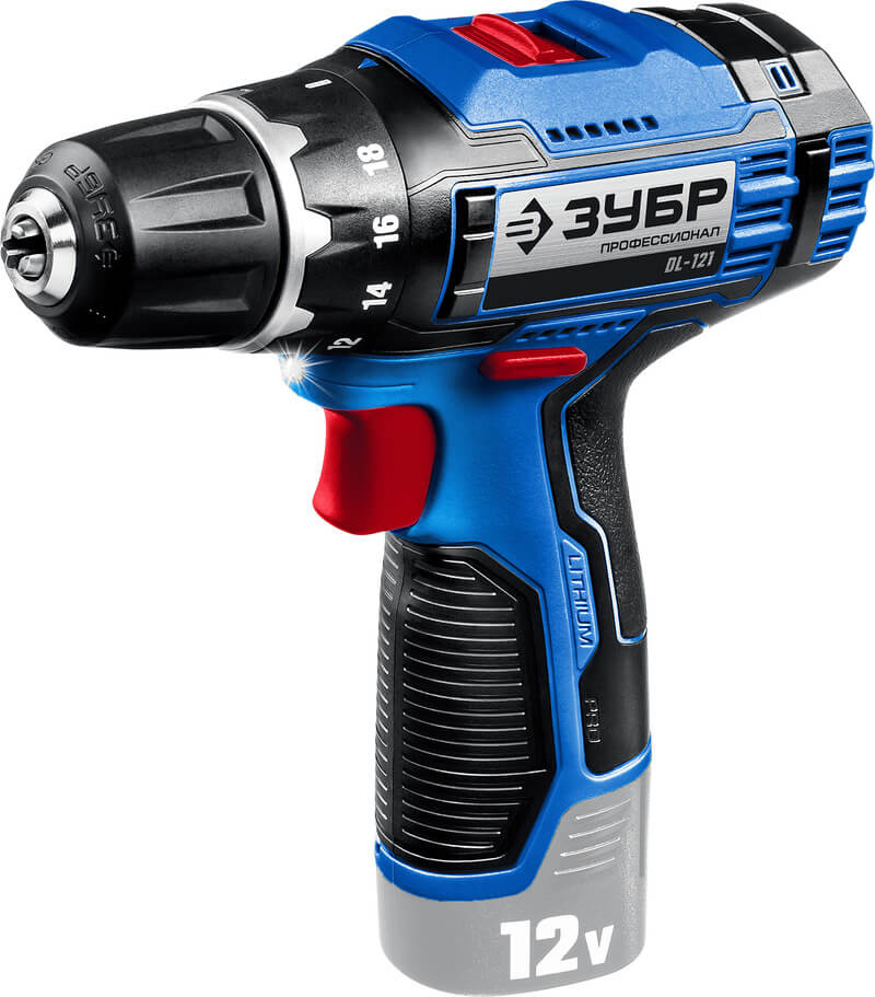 Аккумуляторная дрель-шуруповерт ЗУБР DL-121 (аккум. система 12V MAX LITHIUM PRO, без АКБ) серия ПРОФЕССИОНАЛ
