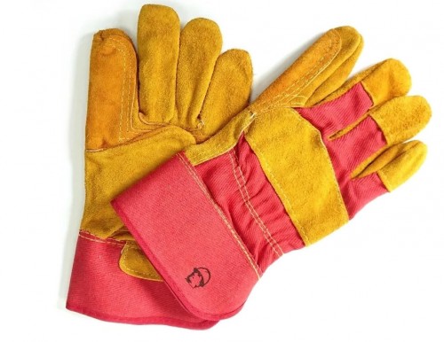 Перчатки РУССКИЕ ЛЬВЫ (р.10, комбинированные, манжет-крага, оранжевые)