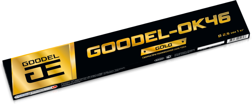 Электроды GOODEL ОК-46 GOLD д.2,0мм (упак.1кг) (аналог ОК-46.00)