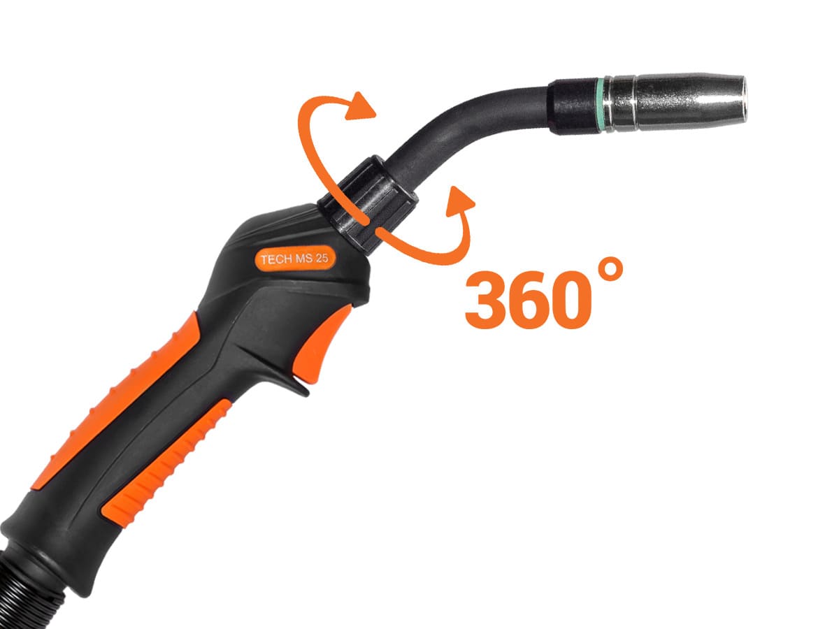 Горелка TECH MS 25RH (3м, поворотный гусак, 230A) / ICT2798-SK001 / СВАРОГ