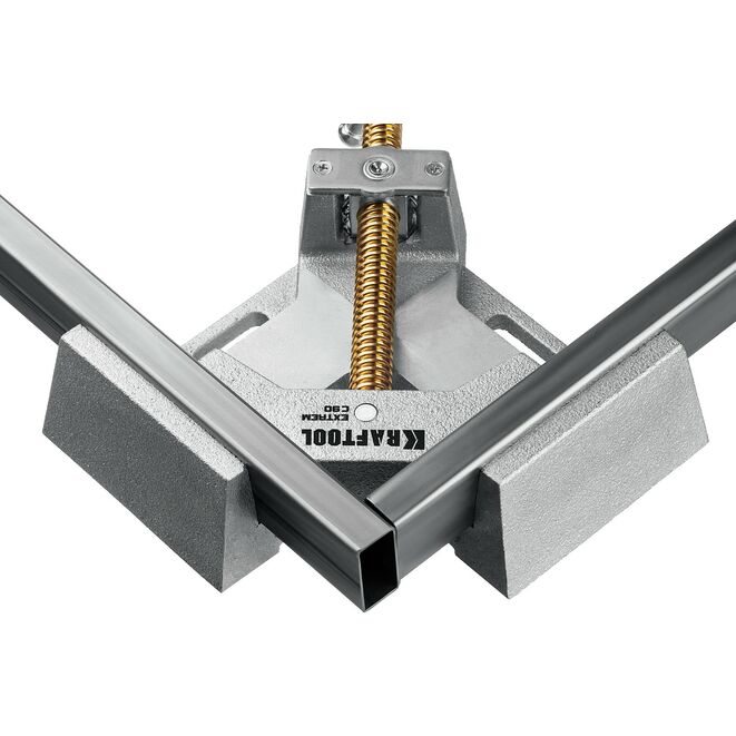 Струбцина угловая KRAFTOOL Extrem C90, экстрамощная стальная, для сварочных работ, глубина зажима 90мм