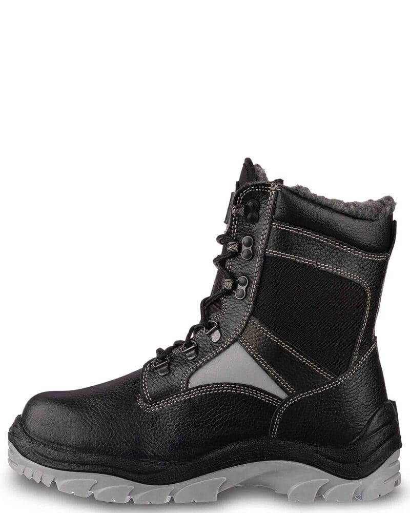 Ботинки кожаные утепленные высокие СТРОИТЕЛЬ ПУ/ТПУ, металлический подносок, антипрокольная стелька