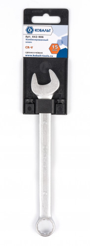 Ключ комбинированный КОБАЛЬТ 15мм Cr-V